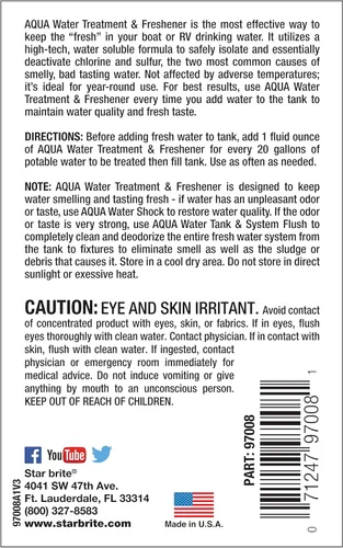 Miniatura 2 de STAR BRITE Ambientador de agua Aqua - Trata y mantiene agua potable de sabor fresco superior en barcos, caravanas y sistemas potables