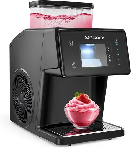 Stillstorm Máquina de hielo afeitado Máquina de cono de nieve No necesita hielo, máquina de copo de nieve con tecnología RapidChill, Auto-Clean Negro