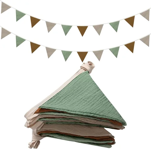 Miniatura 15 de Oudain 2 Piezas Banderines de Bandera Gallardete Guirnalda de Guardería Banderines Triangulares de Empavesado Decoración de Pared Banner para Sala