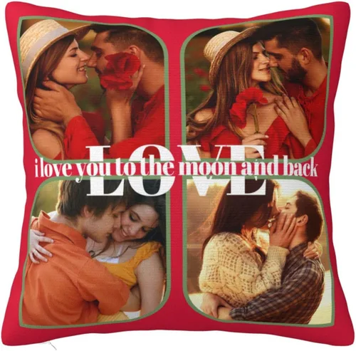 Miniatura 15 de Funda de almohada personalizada con foto de pareja con imagen personalizada con tus seres queridos, regalos personalizados con foto, regalos
