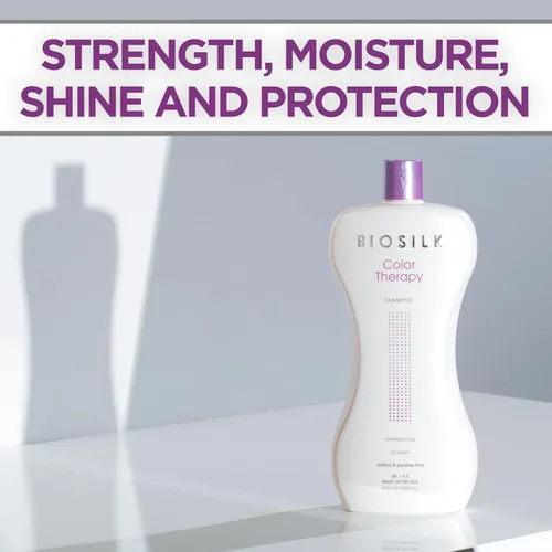 Miniatura 2 de BioSilk Champú y acondicionador de terapia de color, limpia y repone suavemente la humedad, sulfato, parabenos y libre de crueldad, 34 onzas