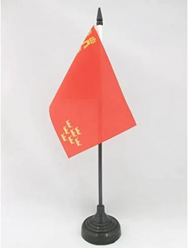 Miniatura 15 de Bandera de mesa de Andalucía 4'' x 6'' - Bandera de escritorio de la región española de Andalucía 5.9 x 3.9 in - Barra y base de plástico negro - AZ