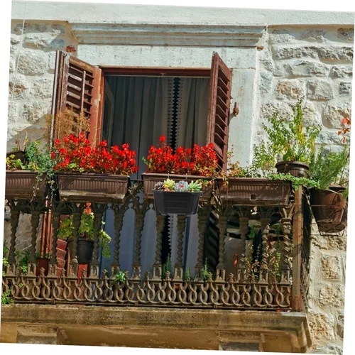 Miniatura 5 de Macetero flotante de madera de imitación montado en la pared y óxido para paredes y decoración de flores