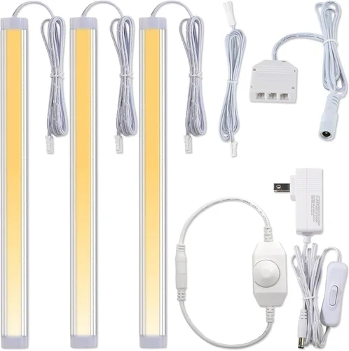 Barra de luz LED para debajo del gabinete, luz de barra de 12 pulgadas para encimera de cocina, pantalla de colección, iluminación de acento de