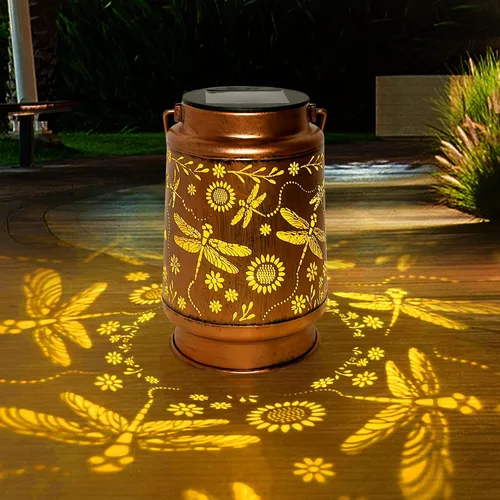 Miniatura 18 de ANYTALK Faroles Solares de Libélula para Exteriores Impermeables, Regalos de Cumpleaños para Mujeres Mamá Abuela, Luces Solares Colgantes