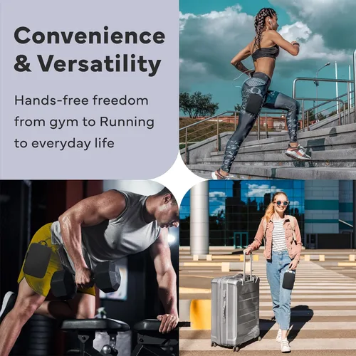 Miniatura 5 de Soporte de teléfono para correr para hombres y mujeres – Bolsa magnética para caminar, trotar y hacer ejercicio – Se sujeta en la pierna, el pecho