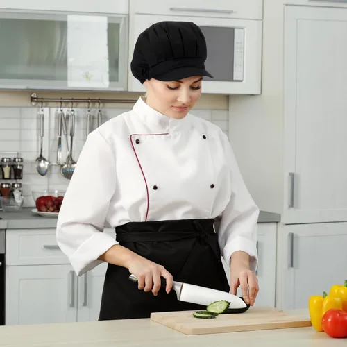 Miniatura 19 de Hicarer 16 sombreros de chef para mujer, redes para el pelo, cocina, cocina, gorra de chef ajustable, gorra de trabajo elástica para mujeres