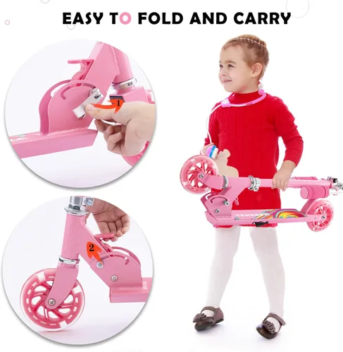 Miniatura 3 de Juguetes de patinete para niños de 6 a 12/3 a 5 años, regalos de Navidad y cumpleaños para niñas y niños, patinete fácil de plegar para niños