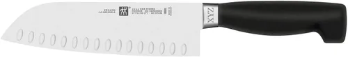 Miniatura 7 de ZWILLING J.A. Henckels Twin Four Star Santoku de borde hueco de 5.5 pulgadas Negro/ acero inoxidable