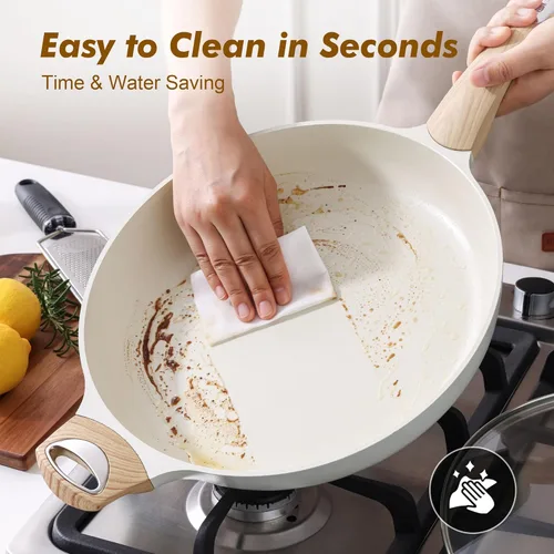 Miniatura 7 de Sartén de Cerámica Antiadherente de SENSARTE, Sartén de Saltear y Freír de 12.5 Pulgadas con Mango Ergonómico, Sartén Grande de Cocina de Chef