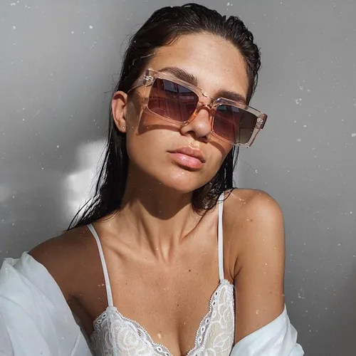Miniatura 2 de Gafas de sol para mujer, diseño clásico, minimalista, a la moda, UV400, cuadradas, unisex, TY2984