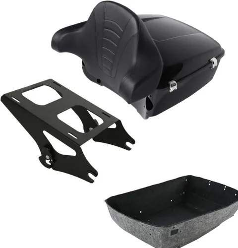 Miniatura 7 de Maletero King de 13.7 pulgadas con almohadilla de respaldo envolvente para Harley Touring Road King Electra Street Glide 2014-2023