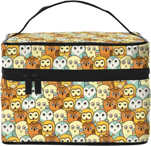 Miniatura 15 de Bolsa de maquillaje con asa, estuche de cosméticos con cremallera, bolsa de aseo portátil de viaje para mujeres y niñas, duradera, 1 Foto