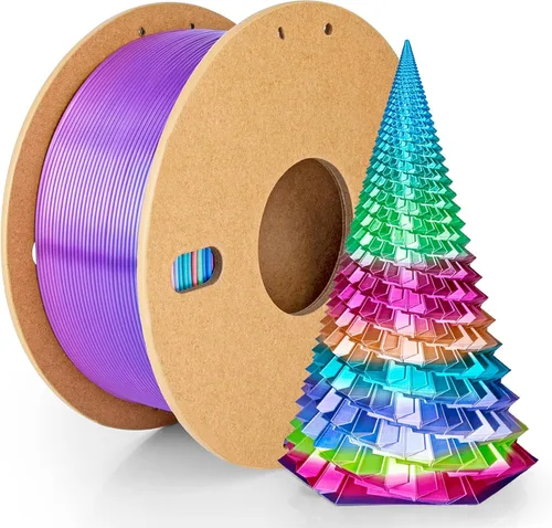 Miniatura 32 de Filamento de seda PLA para impresora 3D Filamento de seda PLA de triple color 1.75mm Filamento para impresión 3D Compatible con la mayoría de Tri