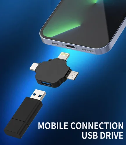 Miniatura 5 de Adaptador OTG USB a Lightning Micro USB tipo C (3 en 1) compatible con Samsung LG Apple iPhone15 14 13 12 Pro Max Plus iPad Air Mini cámara lector