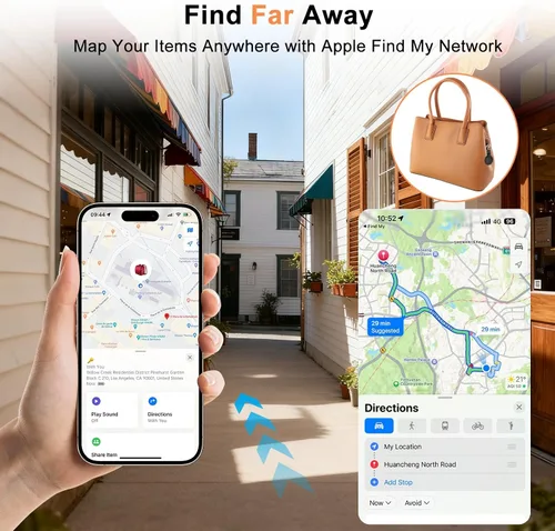 Miniatura 6 de Paquete de 1 etiqueta Air Tracker, funciona con Apple Find My (solo iOS), rastreador Bluetooth, buscador de teclas, localizador de artículos