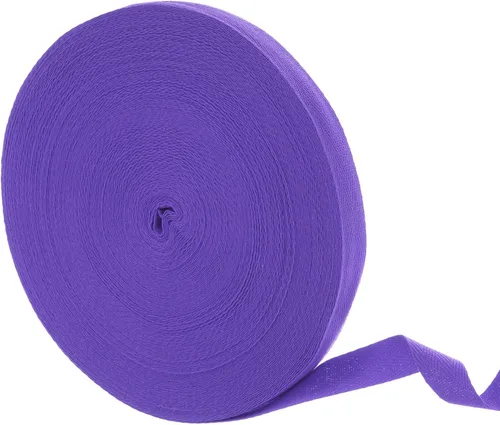Miniatura 36 de uxcell Cinta de sarga de algodón de 50 yardas, cinta de espiga de 3/8 pulgadas para coser ropa, manualidades (azul)