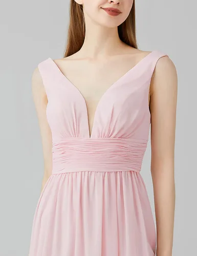 Miniatura 5 de Maisfeal Vestido de noche sin mangas con cuello en V doble para mujer