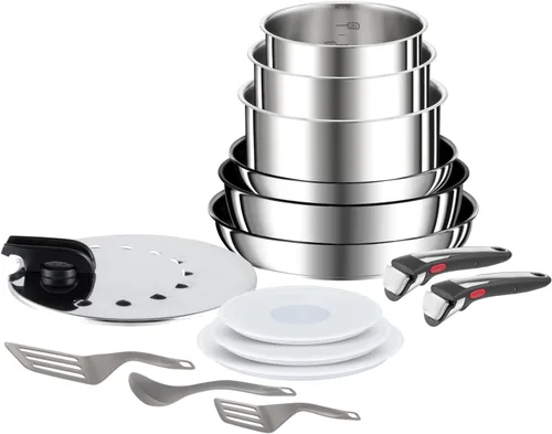 Miniatura 11 de Tefal Ingenio Preference ON - Juego de sartenes antiadherentes de inducción de 13 piezas, sartenes de 24 y 11.0 in, cacerolas de 16 y 7.9 in, wok