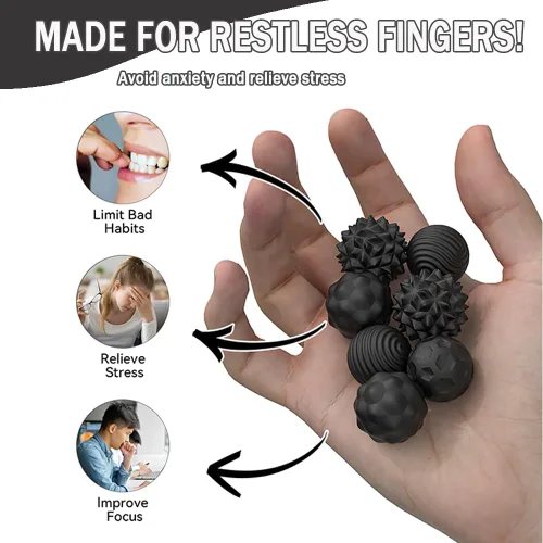 Miniatura 4 de Bolas magnéticas de juguete fidget, juguete sensorial de silicona para aliviar el estrés para adultos, adolescentes con autismo, ansiedad, TDAH
