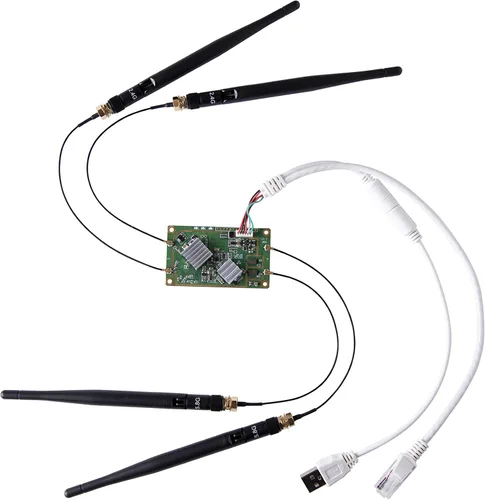 Vonets VM5G Mini módulo WiFi Bridge/WLAN repetidor/Mini Router Amplificador de señal Indutrial 2.4GHz/5GHz con 4 antenas externas, adecuado para