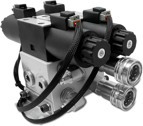 Miniatura 4 de Summit Hydraulics Kit de válvula hidráulica trasera con tercera función delantera compatible con tractores John Deere serie 3025E, 3032E, 3038E