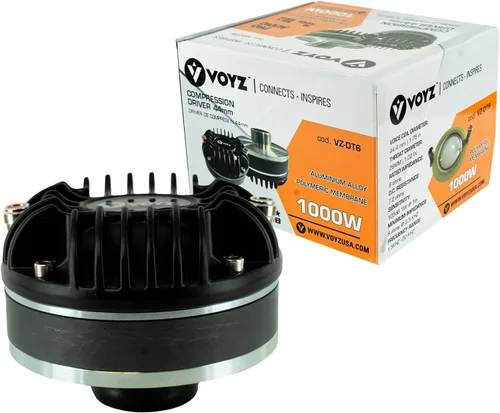 VOYZ Controlador de compresión de garganta Twist-On - Alta potencia 800/1000/1500 W con bobina de voz de titanio - Actualización de audio