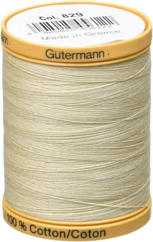 Gutermann – Hilo de algodón natural sólidos (876 yards) – en su elección de color Crema