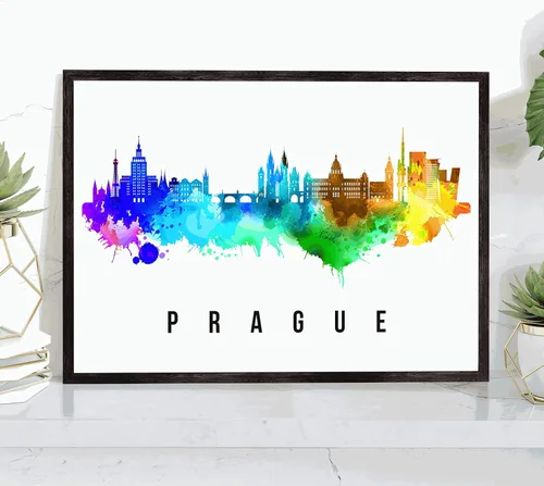 Miniatura 46 de Póster de Kazan Skyline Russia, pintura de paisaje urbano de Kazán, póster de Rusia, impresión de paisaje urbano de Kazán y monumentos, arte