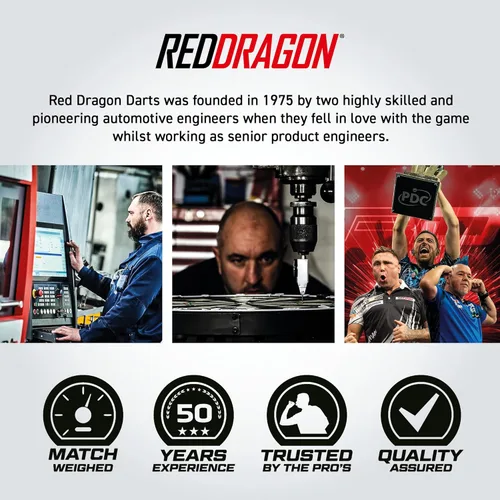 Miniatura 6 de RED DRAGON Hell Fire B 0.85 oz, 0.92 oz - Juego de dardos de punta de acero de tungsteno con vuelos y tallos