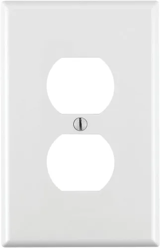 Miniatura 7 de Leviton Placa de pared de nailon Midway de 1 gang, 1 dúplex, tamaño Midway, 1 paquete, PJ8-E, negro