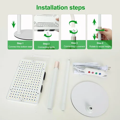 Miniatura 9 de Luz de cultivo de mesa, luces de crecimiento de escritorio brillantes para inicio de semillas, bonsái, suculentas, cactus, temporizador