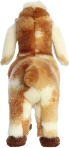 Miniatura 4 de Aurora® - Adorable cabrito nubio de peluche Miyoni®, detalle realista, compañía entrañable, marrón, 11 pulgadas