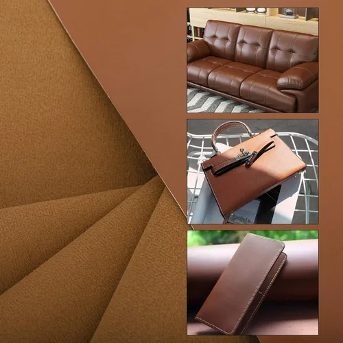 Miniatura 6 de Material de la tela de poliuretano, hojas de cuero sintético sintético de 0.047 in de grosor, 1 yarda, 54 x 36 pulgadas, perfectas para tapicería