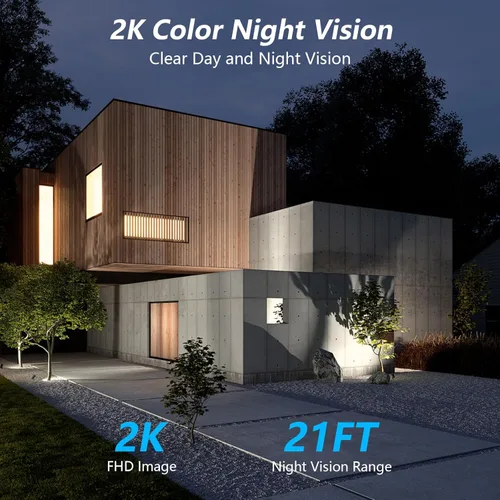 Miniatura 6 de Cámaras de seguridad inalámbricas para exteriores wansview - Cámaras de seguridad para el hogar de lente dual 2K, vista de 360°, alimentadas por