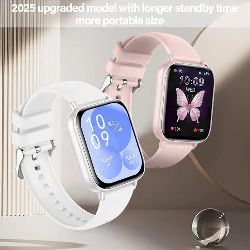 Miniatura 9 de Reloj inteligente para mujeres y hombres (respuesta/hacer llamadas), monitor de fitness, pantalla HD de 1.83 pulgadas con monitor de frecuencia