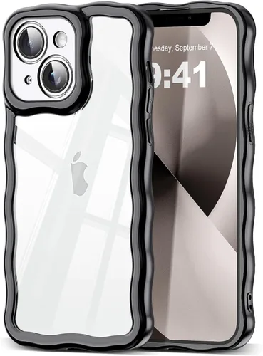 Miniatura 126 de SKYLMW Compatible con iPhone 6s Plus/6 Plus Case de 5.5", Linda Kawaii Marco Ondulado Rizado Forma de Marco Funda de Silicona Suave Resistente a