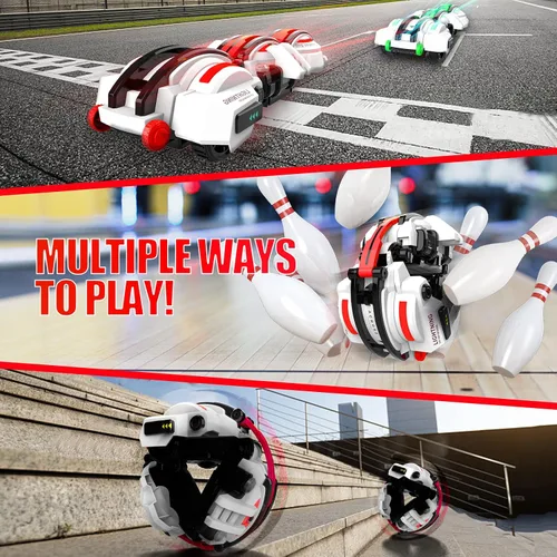 Miniatura 4 de BAZADER Coche RC con luces LED – Juguete de rollo de 360° con control remoto, cumpleaños para niños de 7, 8, 9, 10, 11 años, 2 baterías a partir