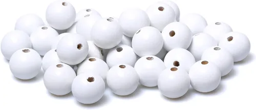 Miniatura 18 de 1000 cuentas de madera negras de 0.236 pulgadas a granel, cuentas espaciadoras sueltas de madera para manualidades hechas a mano, agujero de 0.079