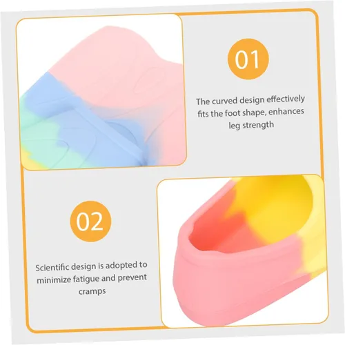 Miniatura 6 de Aletas de silicona flexibles y cómodas para entrenamiento de natación y esnórquel, diseño portátil de hoja corta para niños y principiantes