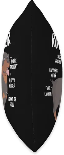 Miniatura 2 de Hilarious Doggos Puppies & Memes Anatomy of A Rottweiler Dog Owner Rottie Puppy - Divertida almohada bonita, 16 x 16 pulgadas, multicolor