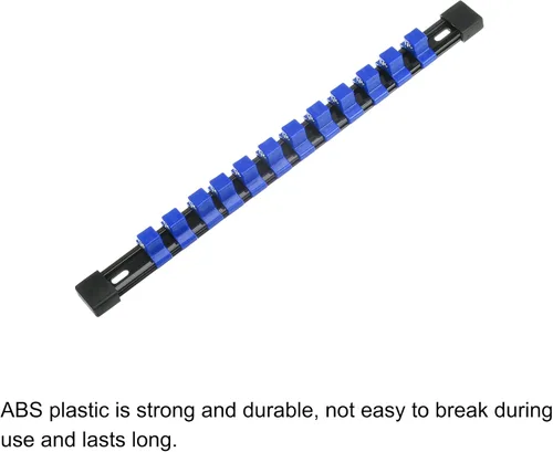 Miniatura 3 de HARFINGTON Organizador de enchufes de 1/2" unidad x 12 clips portátil de plástico ABS soporte de riel de clip de zócalo, azul