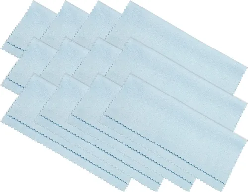 PATIKIL Paño de limpieza de microfibra para lentes de 6 x 6 pulgadas, paquete de 12 paños de limpieza para lentes de cámara, pantallas en bolsa de