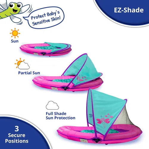 Miniatura 3 de SwimSchool Infant Baby Pool Floats, Free Swimming, Super Buoyant – Ages 6-24 Months – Multiple Colors/Styles – Adjustable Canopies and Seats, Splash