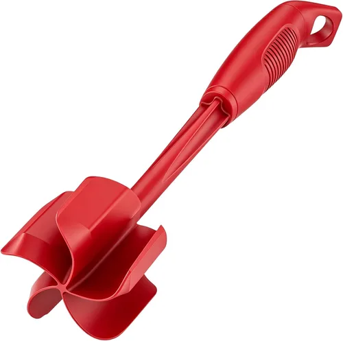 Ourokhome Picador de carne y triturador de papas, triturador de carne molida de nailon resistente al calor para hamburguesas, 5 cuchillas curvas