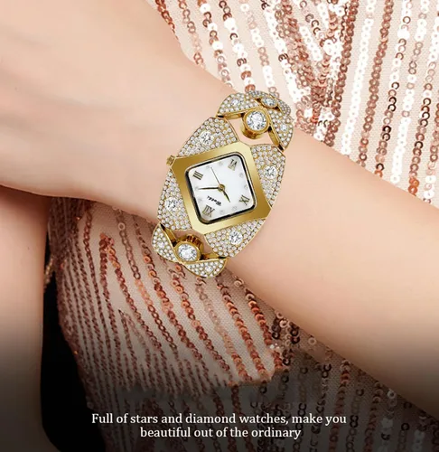 Miniatura 3 de Gosasa Elegante reloj de pulsera de diamantes para mujer, joyería de moda, reloj de pulsera para mujer, resistente al agua, analógico, de cuarzo