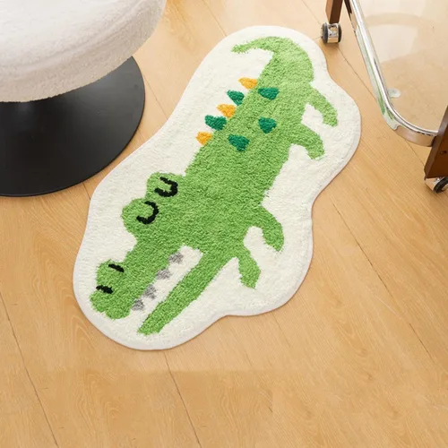 Miniatura 5 de Alfombras de baño, bonita alfombra de baño con forma de animal, no sorbe, absorbente, divertida decoración, alfombra de baño para baño, bañera