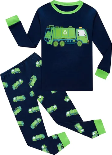 Miniatura 28 de Little Hand Pijamas para niños pequeños, Monster Truck 100% algodón, dinosaurio para niños, 2 piezas, ropa de dormir, conjuntos de ropa de dormir