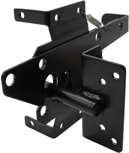Pestillo de puerta de vinilo negro (para vinilo, madera, PVC, etc.), pestillo de puerta de valla con accesorios de montaje. Los pestillos de puerta
