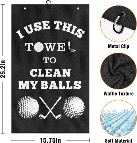 Miniatura 2 de Regalos para el día del padre para hombres, accesorios de golf para hombres, esposo, golfistas, divertido paño de limpieza de microfibra con clip